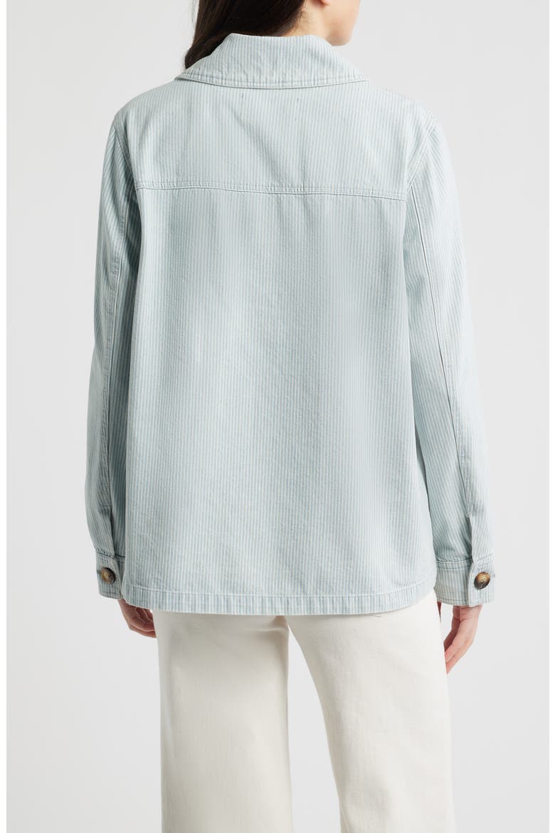 Stripe Denim Jacket, Alternate, color, LIGHT BLUE