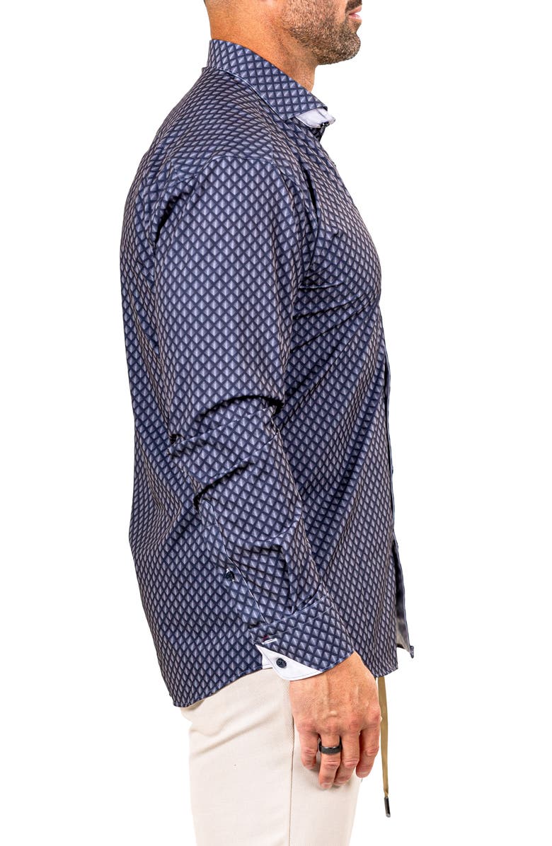 Maceoo Eins Marthy Contemporary Fit Button-Up Shirt, Alternate, color, Black