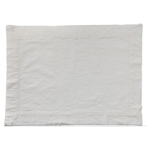Threads Slub White Cotton Placemat - Machine Washable