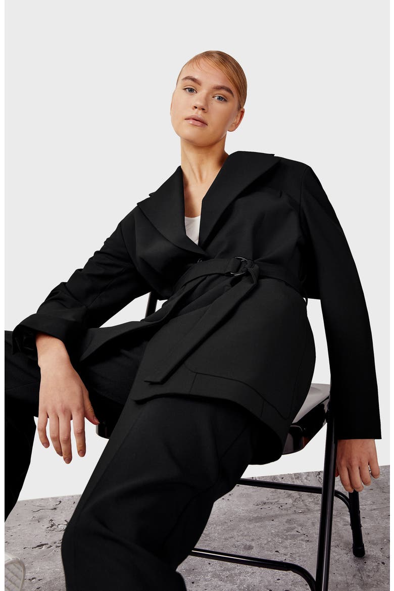 Wide Leg Trousers, Alternate, color, BLACK