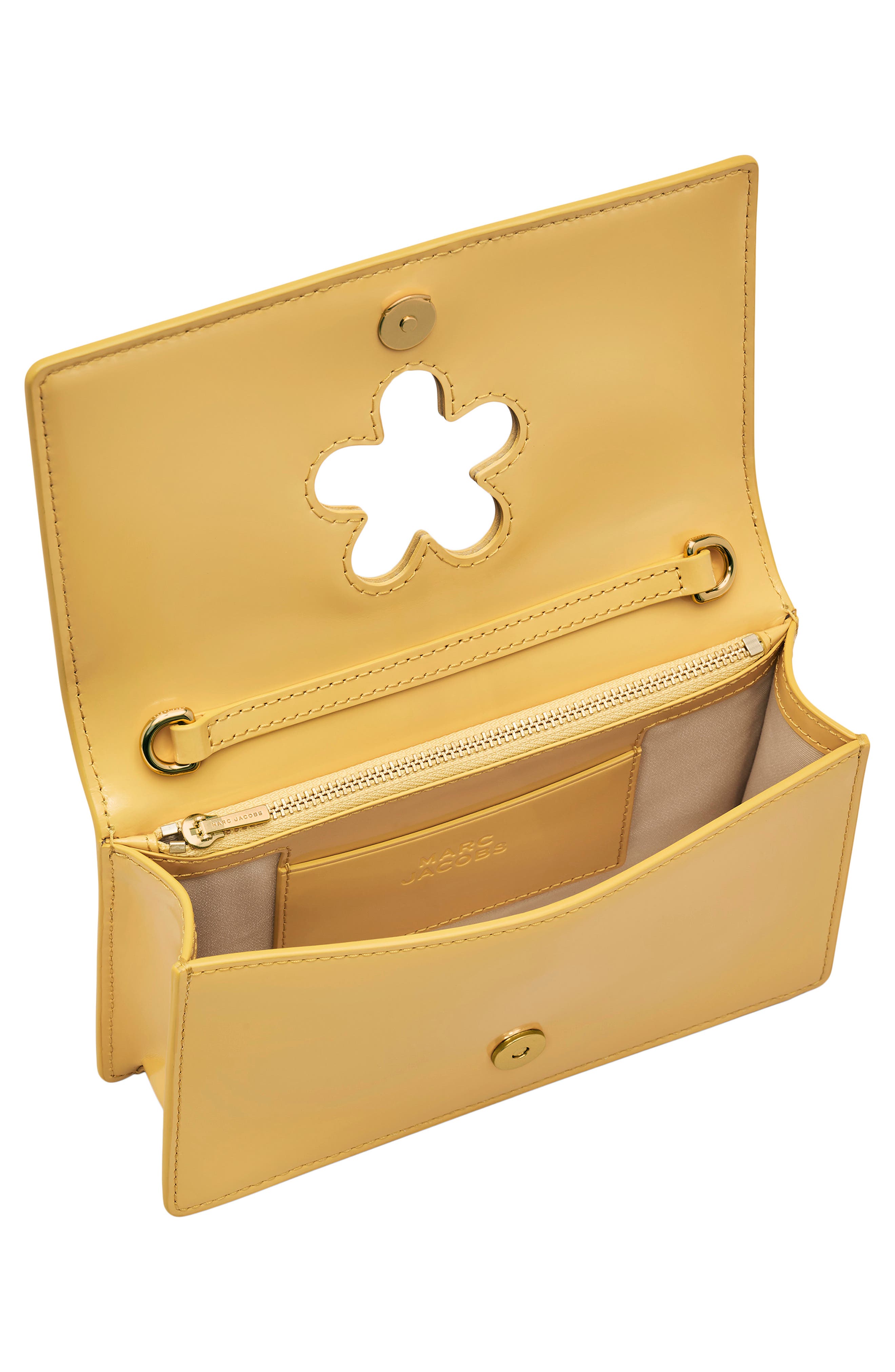 Marc Jacobs The Glam Mirror Mini Bag, Alternate, color, Daffodil