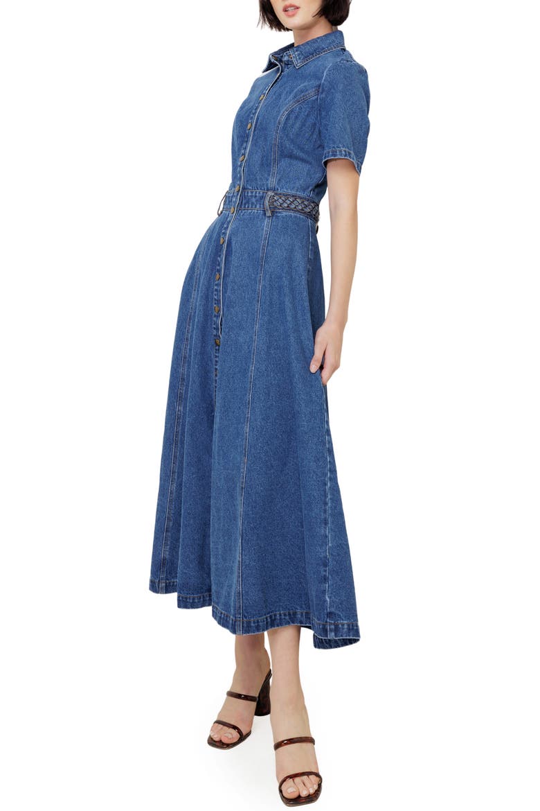 Denim Maxi Dress, Alternate, color, DENIM BLUE