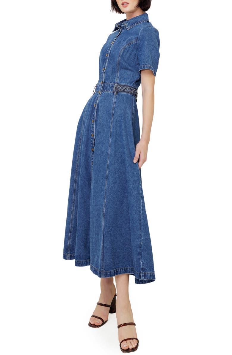 FREEMARKET Denim Maxi Dress, Alternate, color, Denim Blue