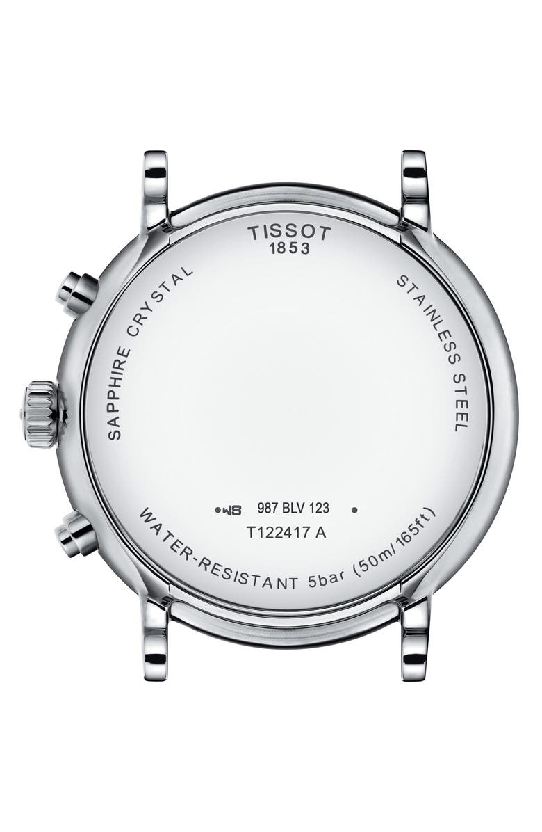 Tissot T-Classic Carson Premium Chronograph Leather Strap Watch, 41mm, Alternate, color,