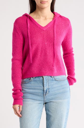 DKNY JEANS DKNY JEANS SEQUIN MESH HOODIE 