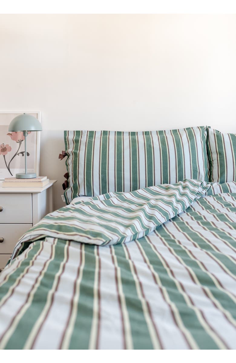 TBCo Cotton Striped Bedding Set, Alternate, color, Blue Stripe