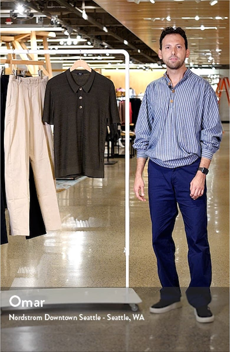 Nathan Short Sleeve Ribbed Polo Sweater, sales video thumbnail