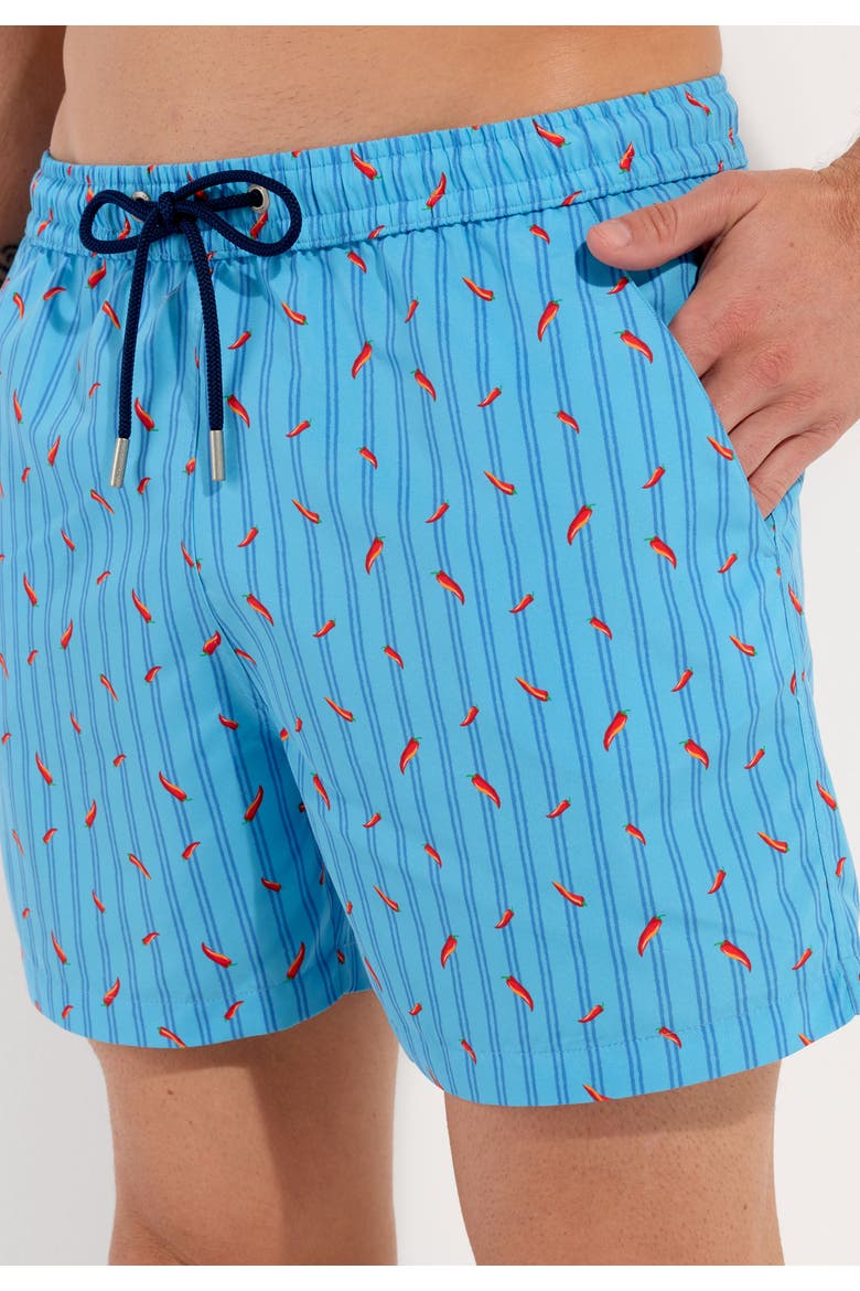 Espelette Beach Boxer, Alternate, color, Turquoise Print