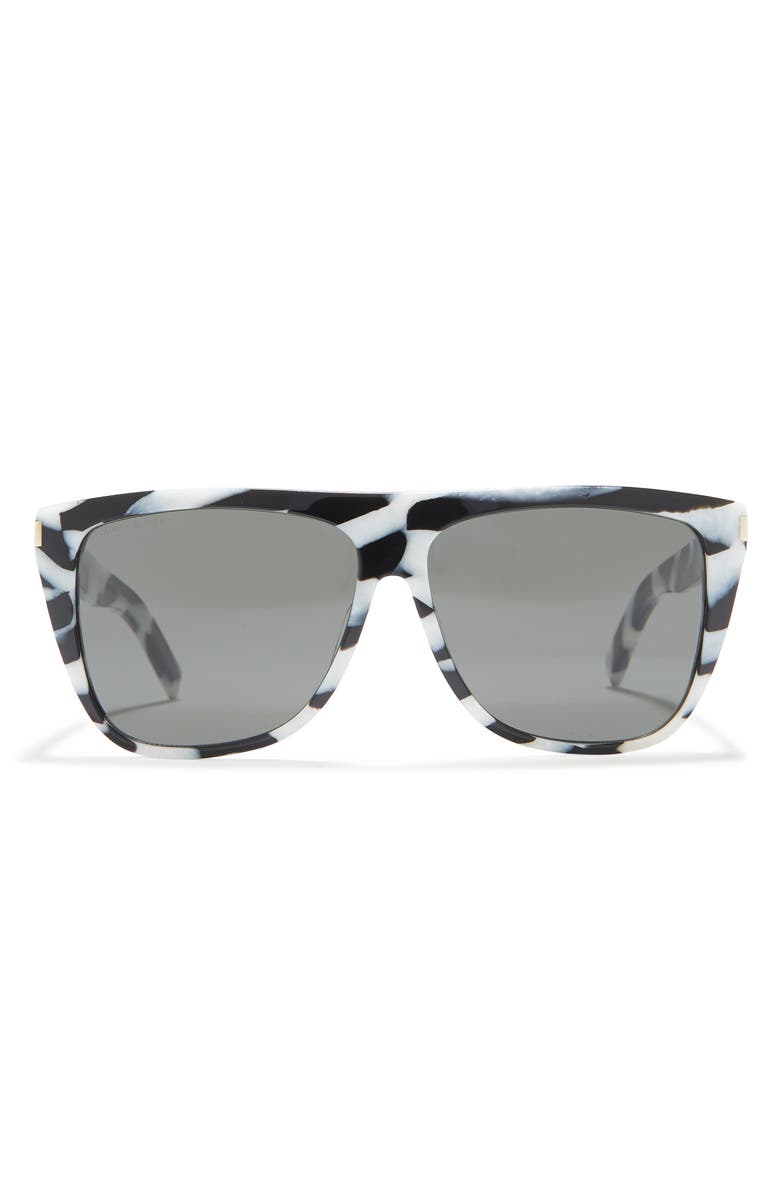Saint Laurent 59mm Square Rectangle Sunglasses, Main, color,