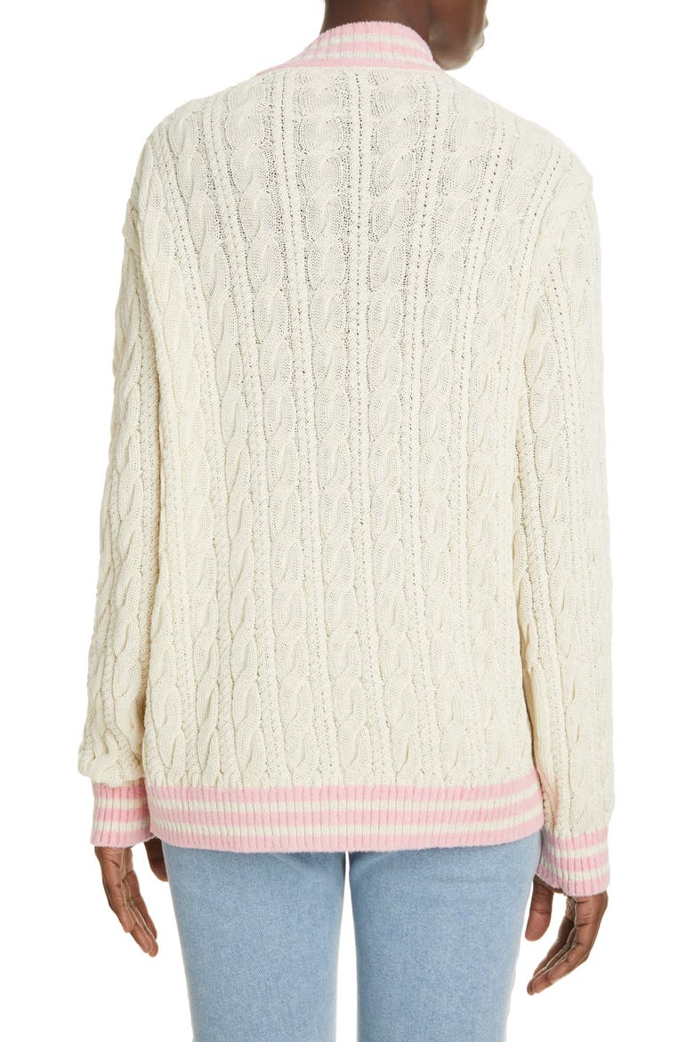 Cable Embroidered Tennis Sweater, Alternate, color, MULTI