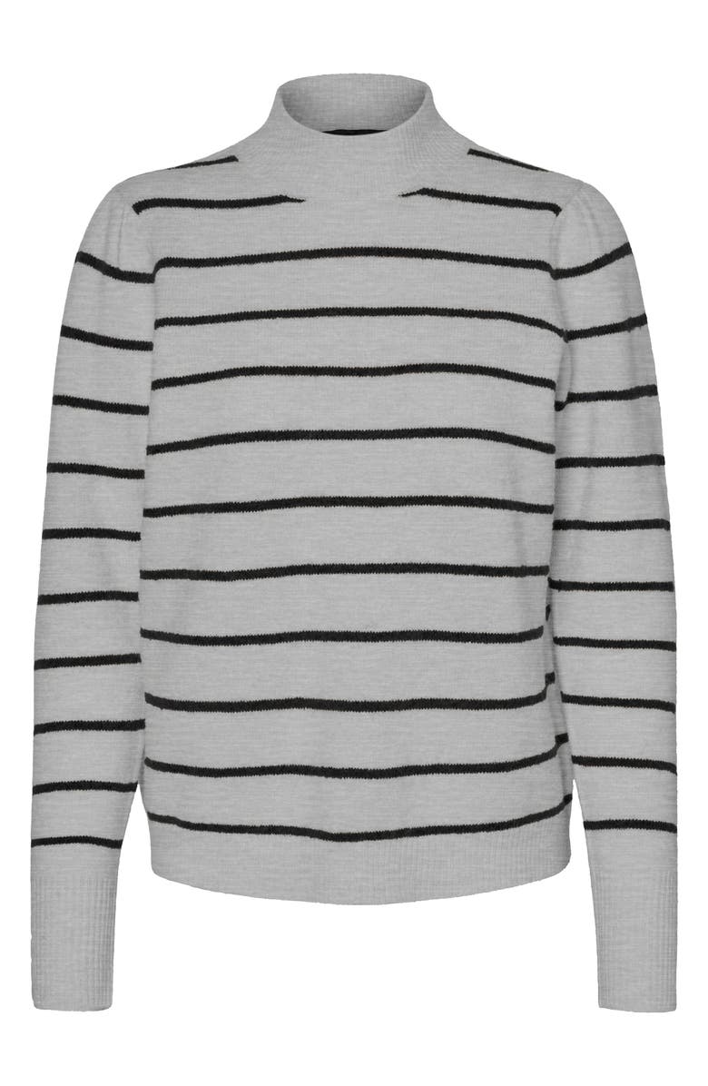 VERO MODA Cornelia Stripe Puff Shoulder Sweater, Alternate, color,