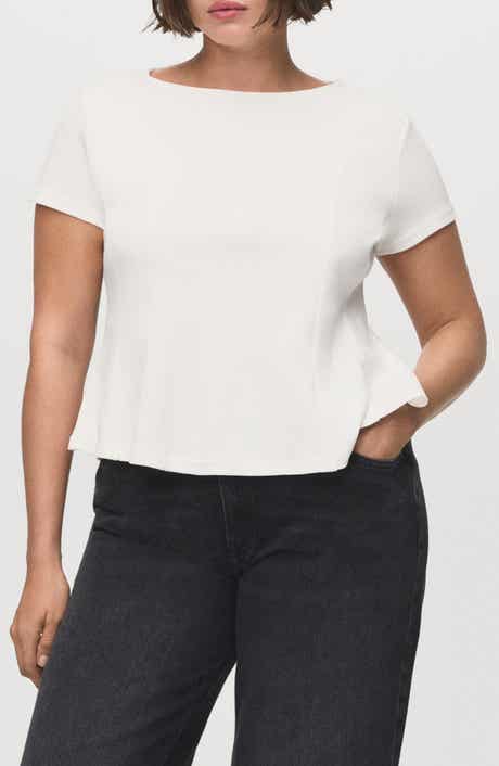 MANGO A-Line Cotton T-Shirt