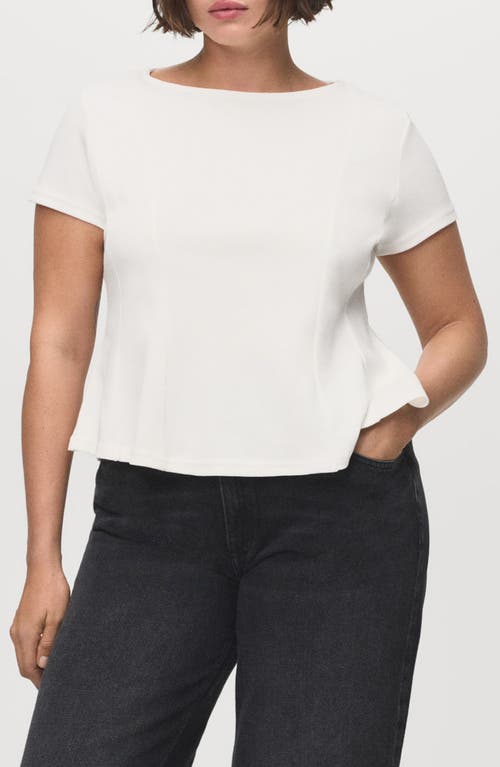 Mango A-line Cotton T-shirt In White