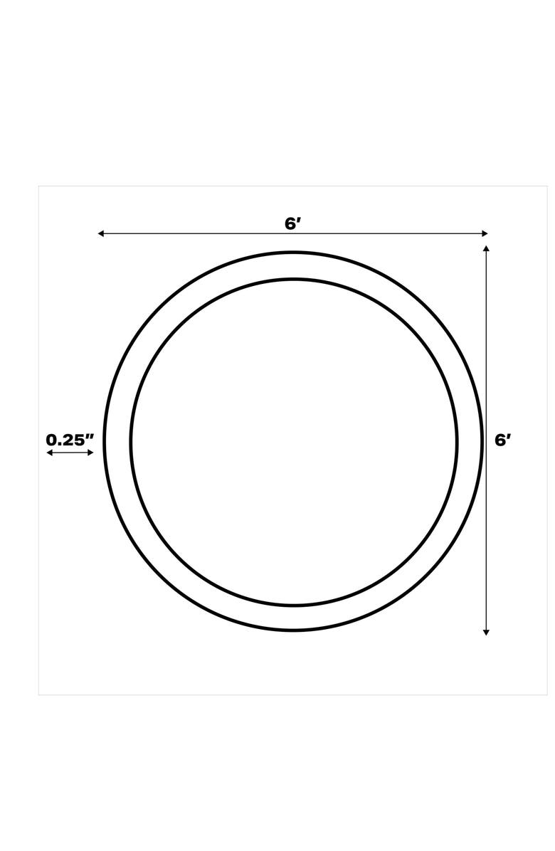 JONATHAN Y Cirali Ornate Large Medallion Machine-Washable Round Area Rug, Alternate, color, Blue/Beige