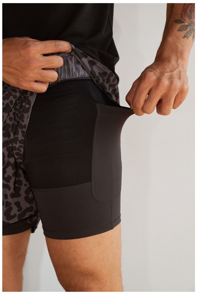 Prime Sport Short 5", Alternate, color, King Cheetah Midnight