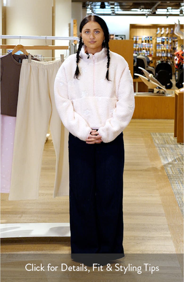 Snow Angel Elle Embroidered Faux Fur Pullover, sales video thumbnail