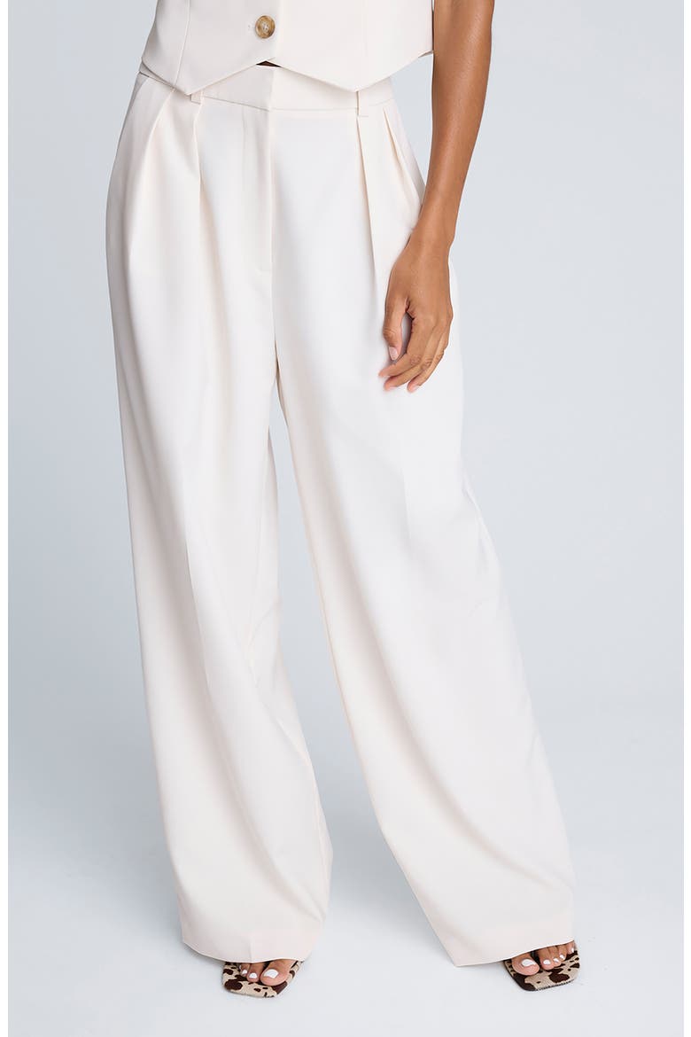 Double Pleat Twill Pants, Main, color, OYSTER