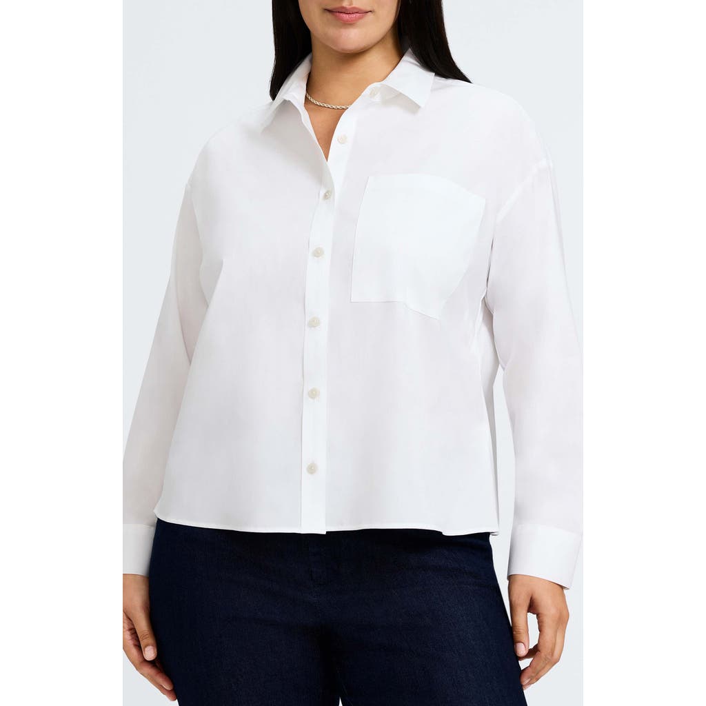 Foxcroft Marina Button-up Shirt In White
