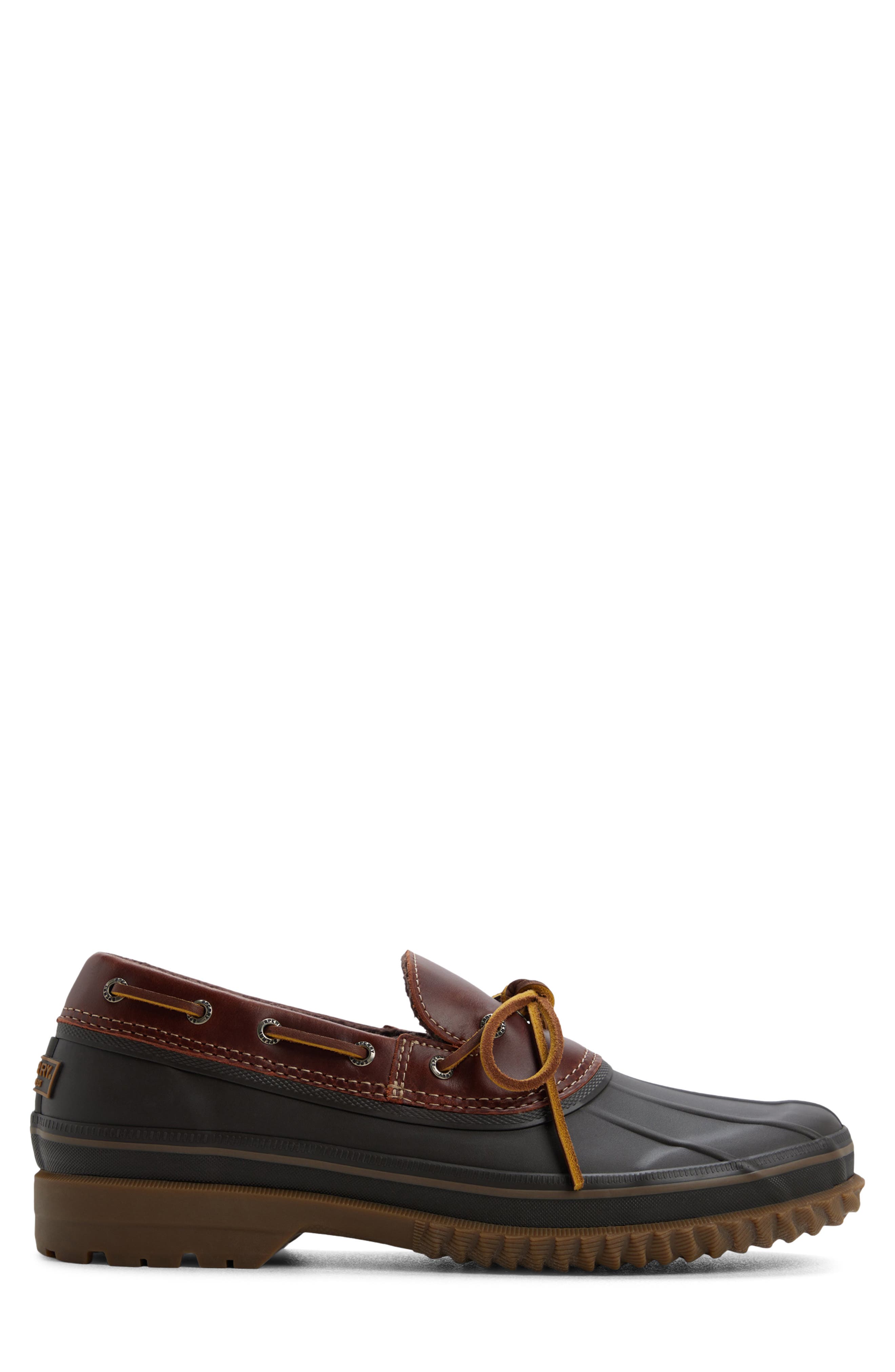 Drake 1-Eye Waterproof Duck Shoe, Alternate, color, DARK RED