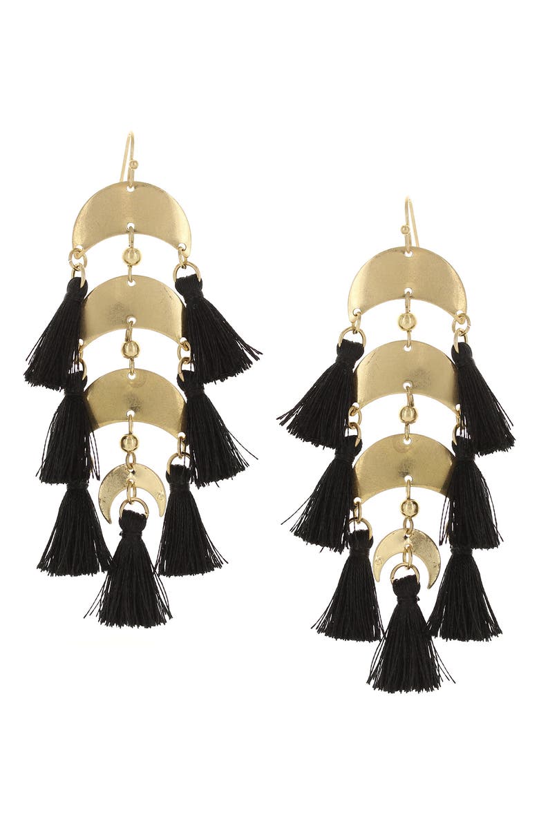 OLIVIA WELLES Layers of Movement Tassel Drop Earrings, Main, color,