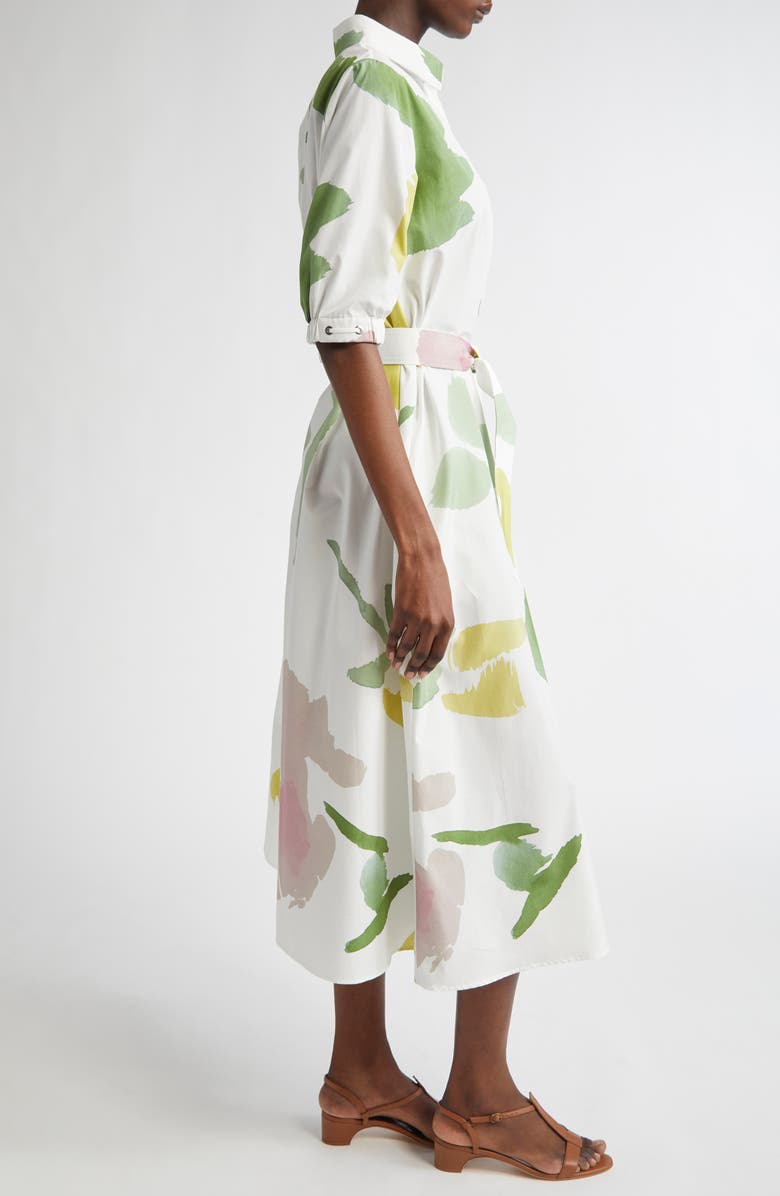 Max Mara Canter Botanical Print Cotton Shirtdress, Alternate, color, 