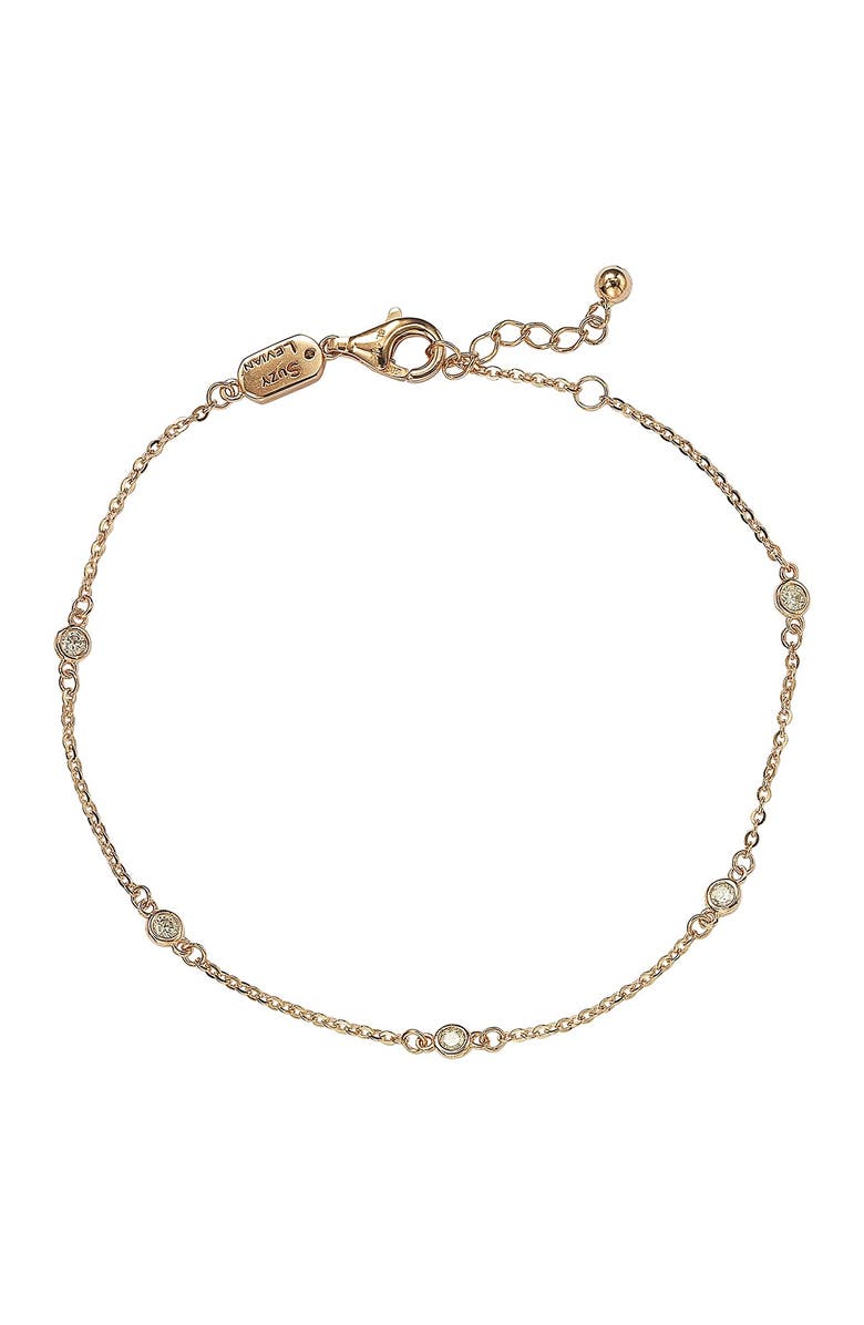 SUZY LEVIAN 14K Rose Gold Diamond Bracelet - 0.15ctw, Main, color, 