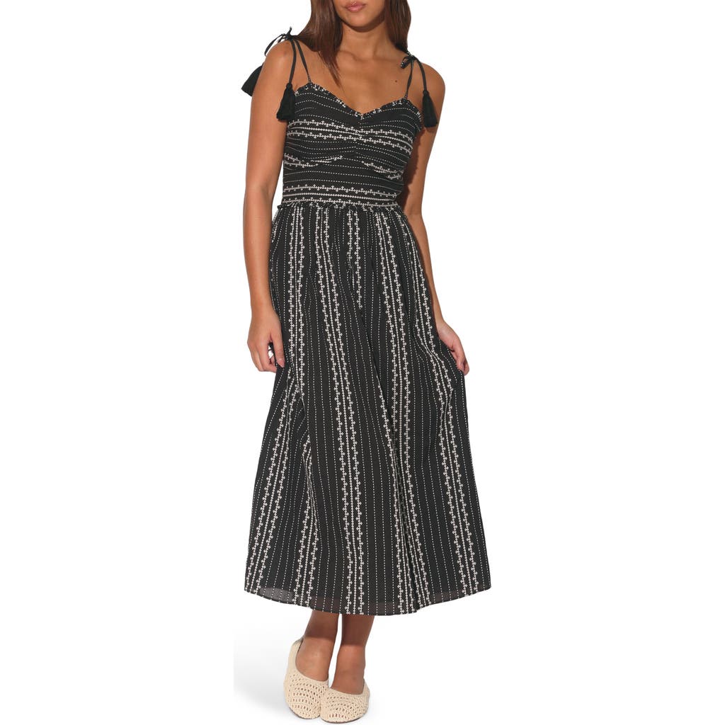 WALTER BAKER WALTER BAKER CARRIE TIE STRAP EMBROIDERED COTTON SUNDRESS
