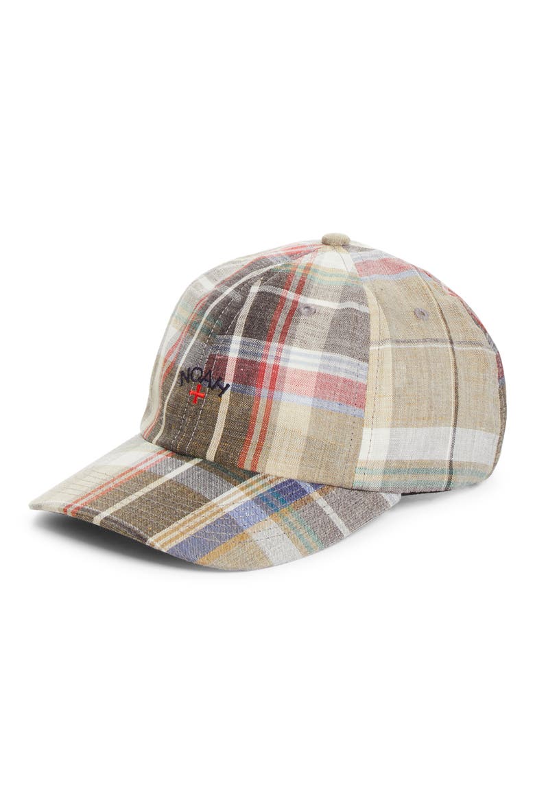 Plaid Wool & Linen Baseball Cap, Main, color, PLAID