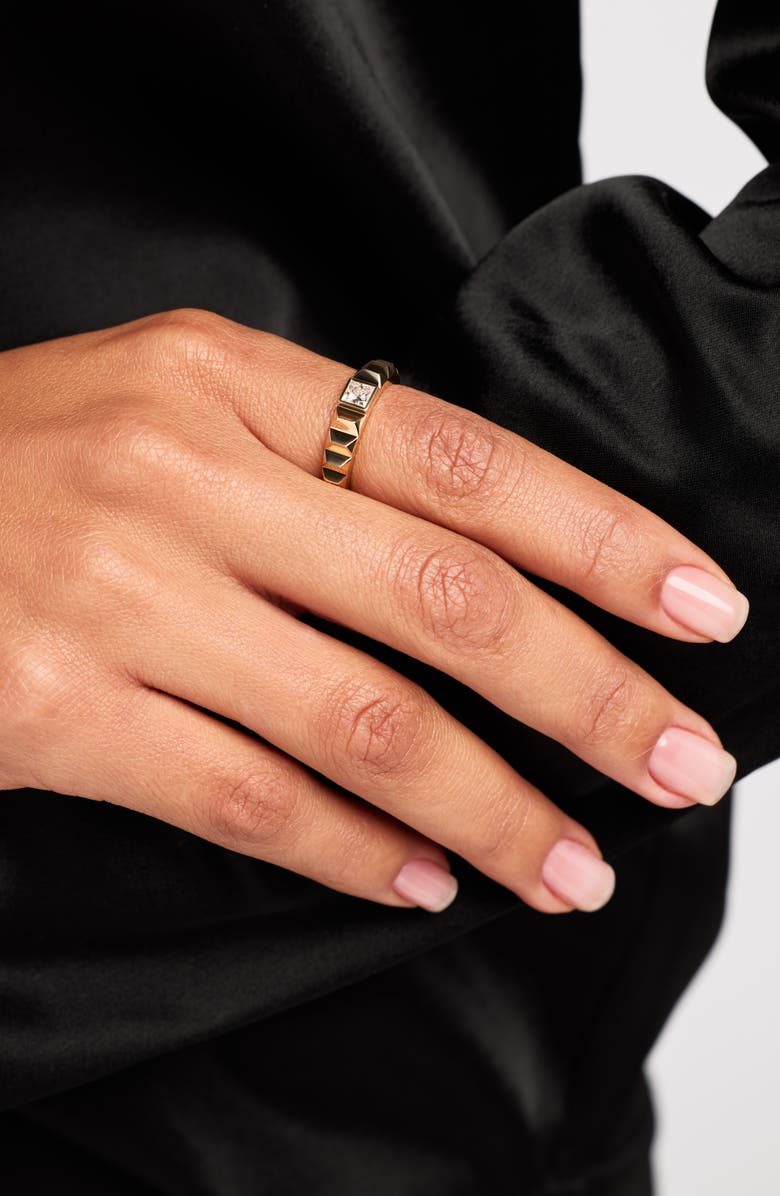 Ana Luisa Solid Yellow Gold - Diamond Astrid Ring, Alternate, color, Gold