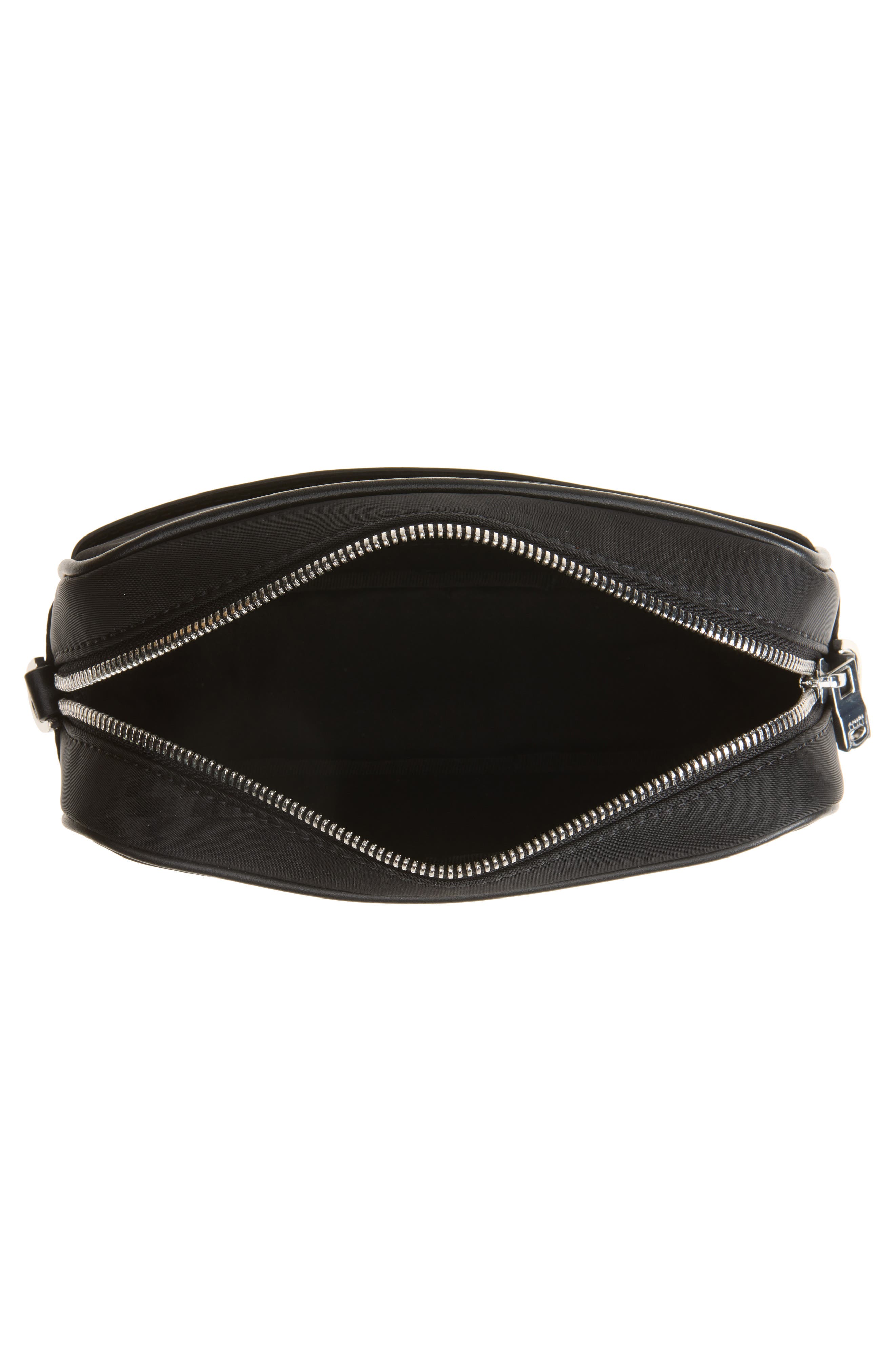 Embroidered Logo Camera Case, Alternate, color, BLACK
