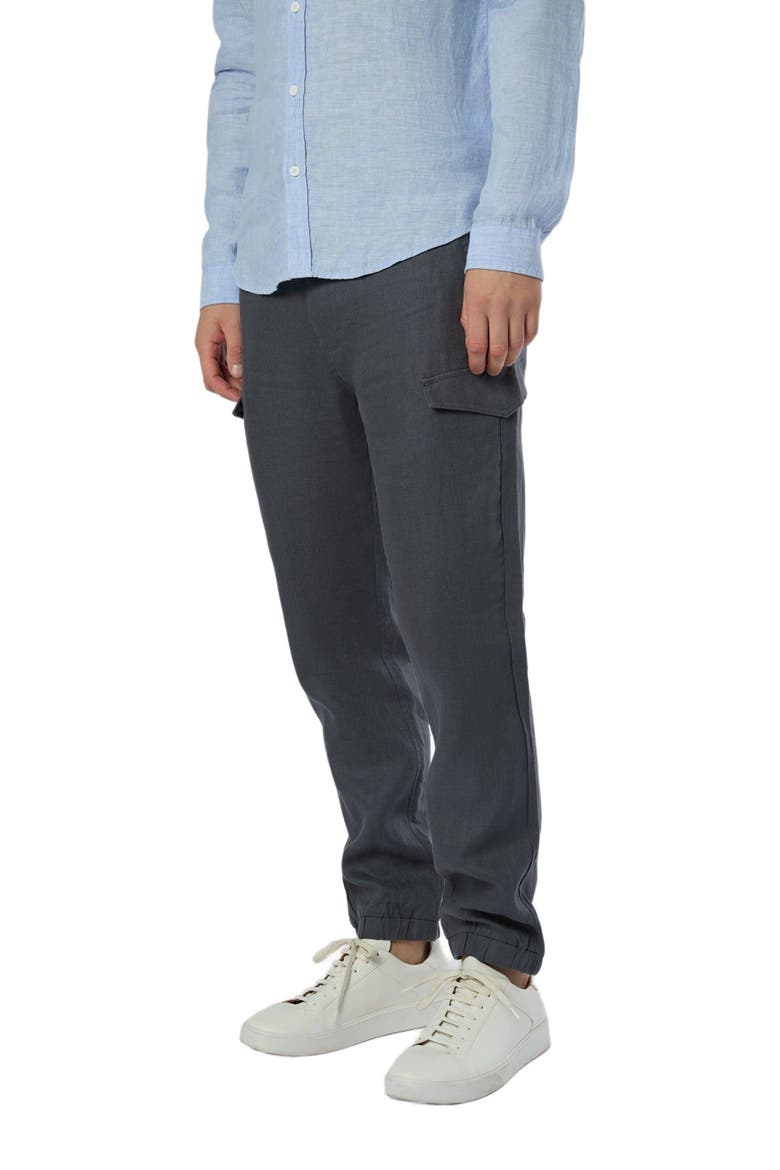 Linen Cargo Jogger, Alternate, color, GUNMETAL