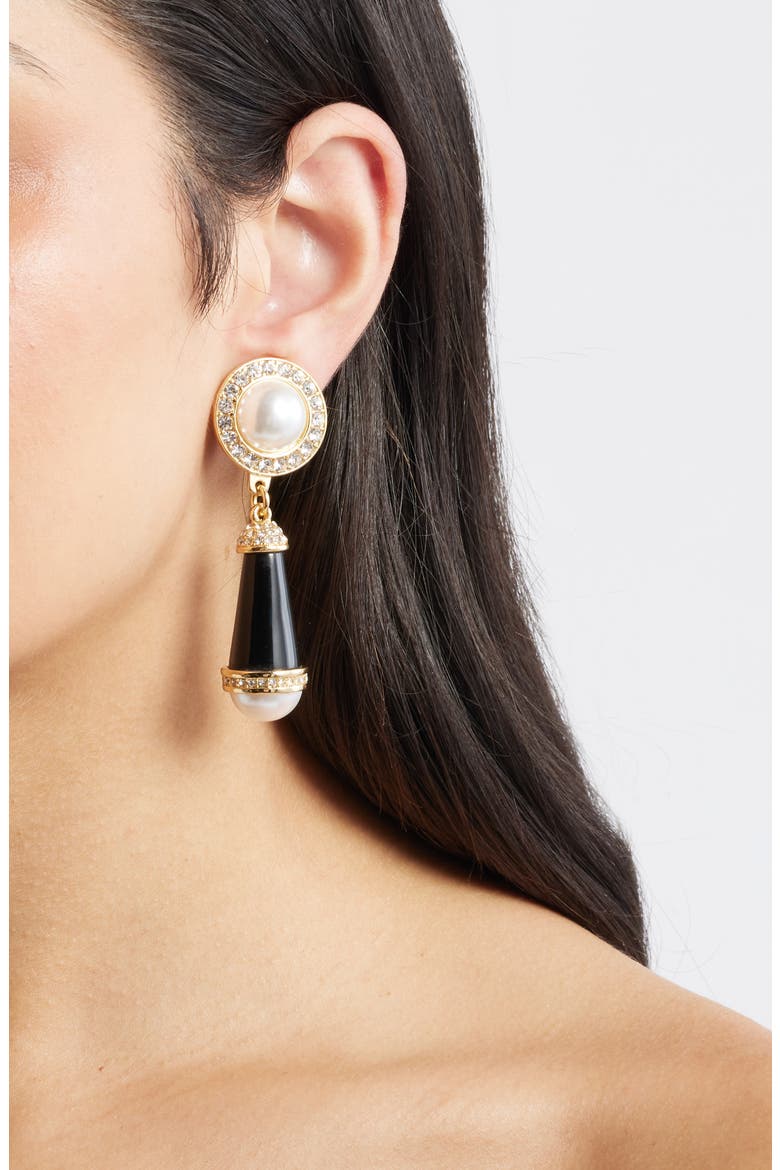 Resin Pendant Drop Earrings, Alternate, color, POLISHED GOLD