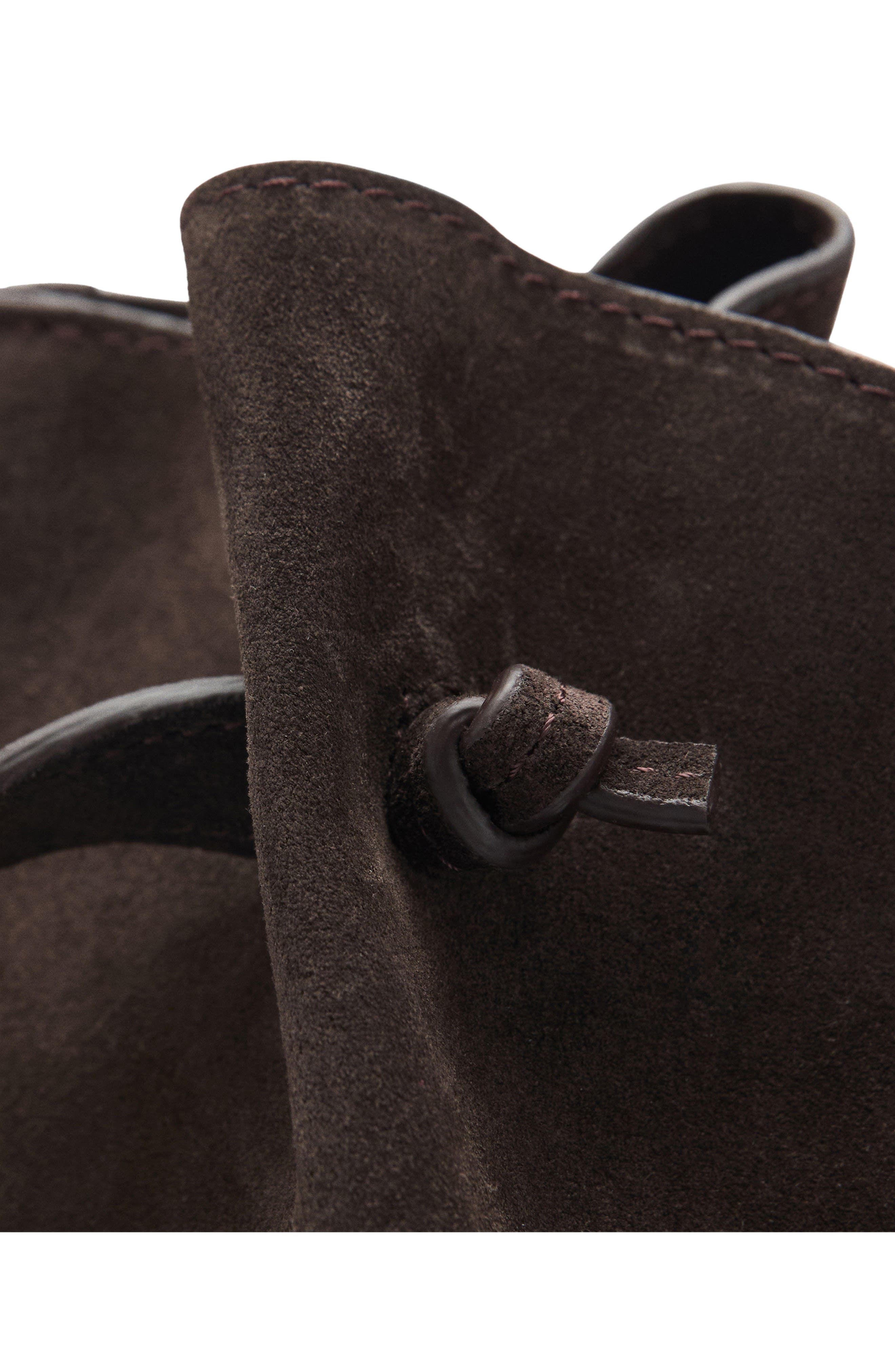 MANGO Suede Shopper Bag, Alternate, color, Chocolate