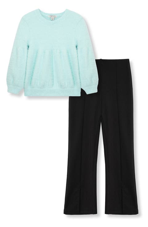 Kids' Eyelash Sweater & Ponte Pants Set (Toddler & Little Kid)