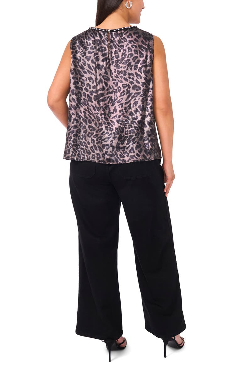 Jewel Neck Sleeveless Top, Alternate, color, RICH BLACK
