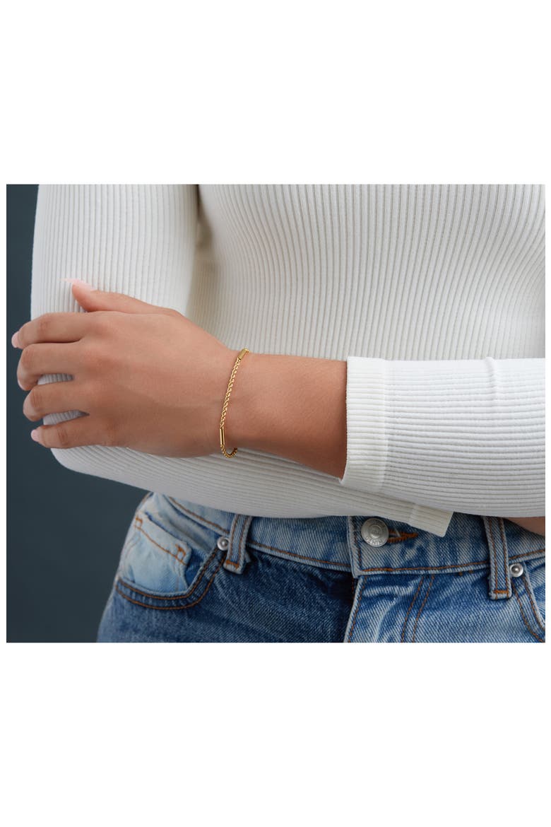 14K Gold Florentine Bar Bracelet (Nordstrom Exclusive), Alternate, color, 14K YELLOW GOLD