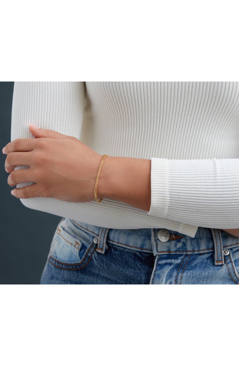 Bony Levy 14K Gold Florentine Bar Bracelet, Alternate, color,