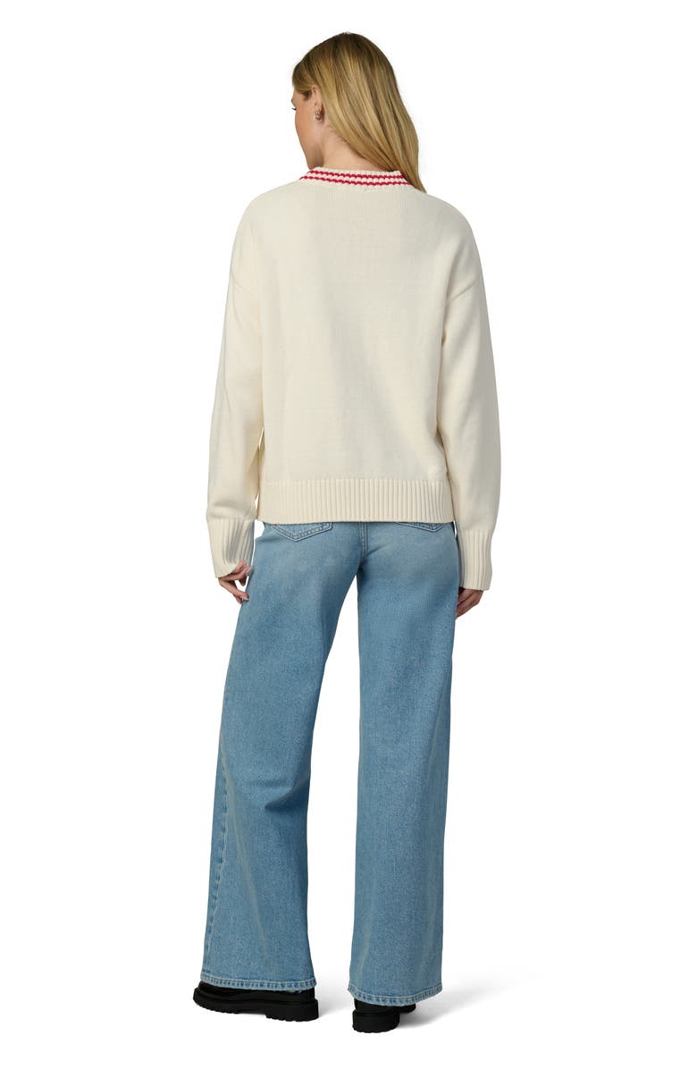 Joe's Benson Tipped Crewneck Sweater, Alternate, color, Ecru