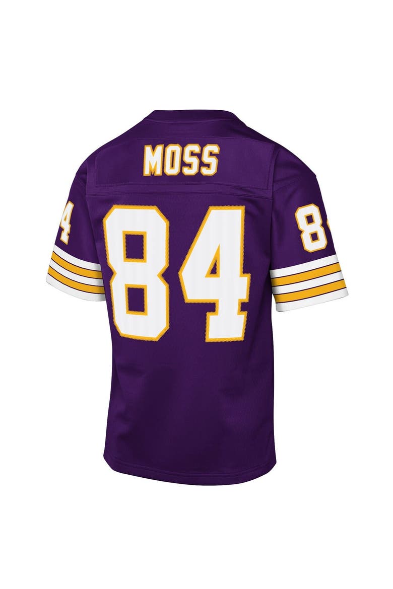 Youth Mitchell & Ness Randy Moss Purple Minnesota Vikings 1998 Throwback Fashion Jersey, Alternate, color, Purple