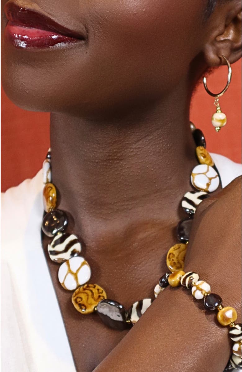 Kazuri Earth Collection - Safari Sunrise Necklace - 22'', Alternate, color, Multi