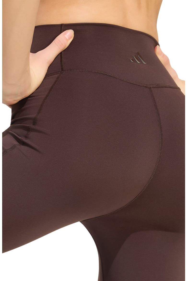 AllMe Essentials High Waist Flare Leggings, Alternate, color, AURORA COFFEE