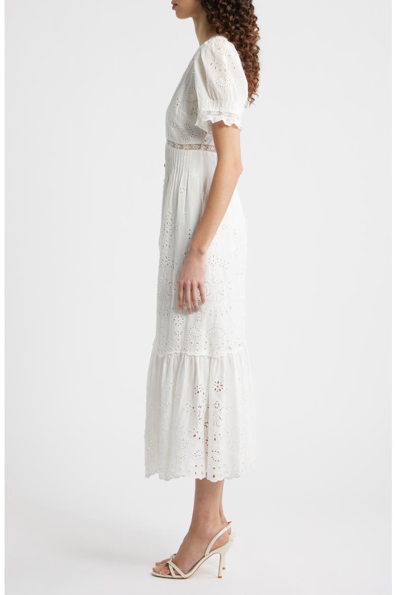 Tarragon Eyelet Lace Maxi Dress, Alternate, color, WHITE