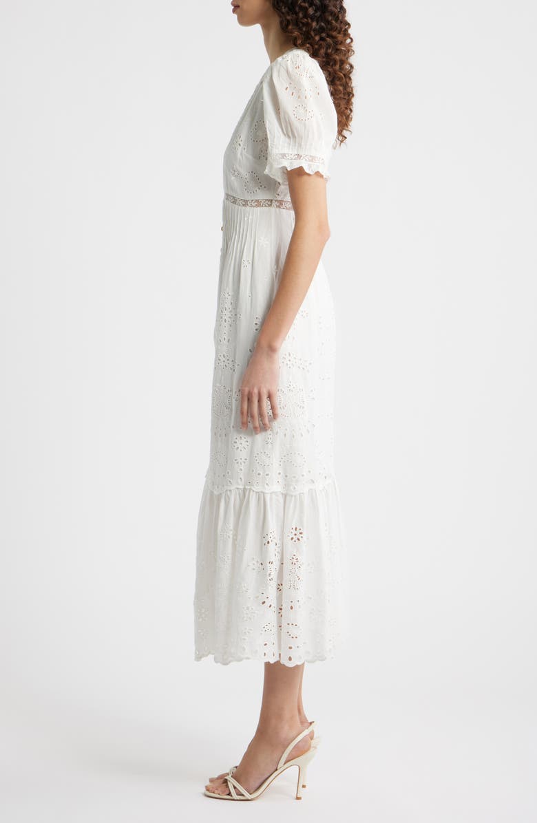 LoveShackFancy Tarragon Eyelet Lace Maxi Dress, Alternate, color, 