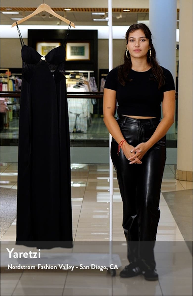 Ariana Backless Lace Panel Gown, sales video thumbnail