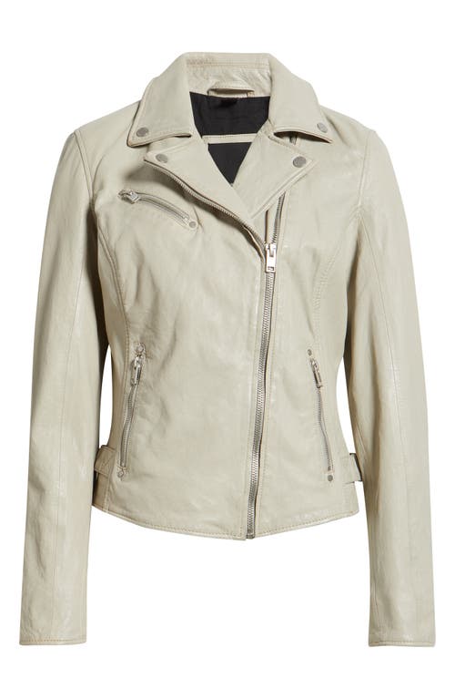 Mauritius Sofia Lambskin Moto Jacket In White