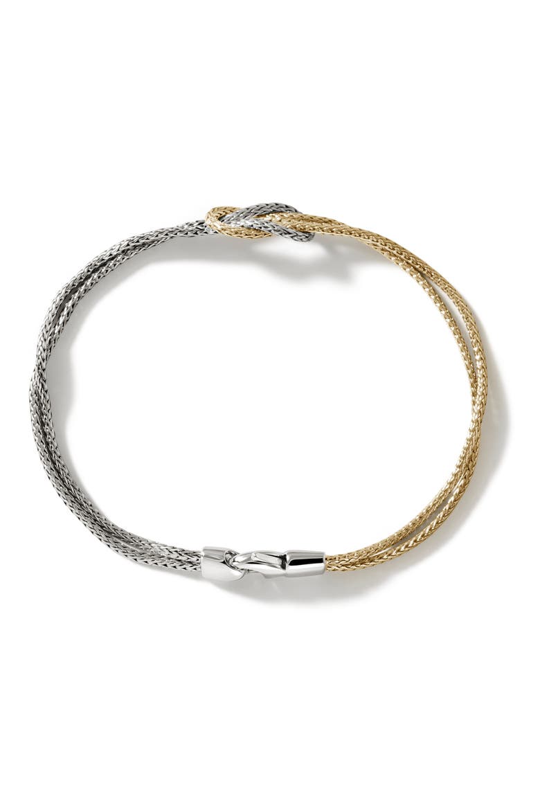 Love Knot Bracelet, 1.8mm, Alternate, color, SILVER/ GOLD