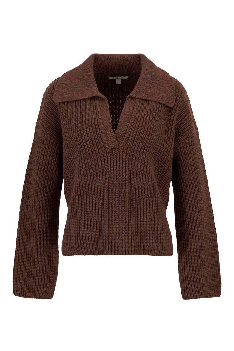 Robyn Cotton & Wool Blend Johnny Collar Sweater, Alternate, color, VICUNA