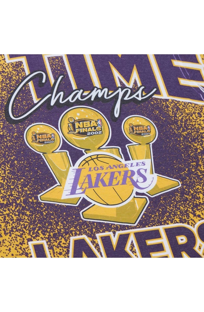 Mitchell & Ness Men's Mitchell & Ness Gold Los Angeles Lakers Hardwood Classics 3X NBA Champions Champ City T-Shirt, Alternate, color, 