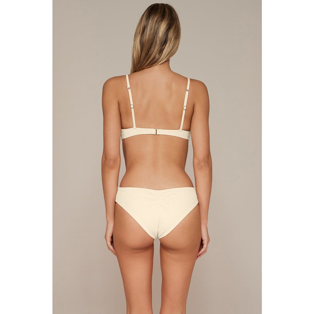 Swim Systems Hazel Hipster Bikini Swim Bottoms In Cream Daisy Eyelet