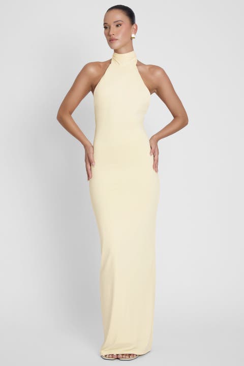 Alaia Drape Maxi Dress